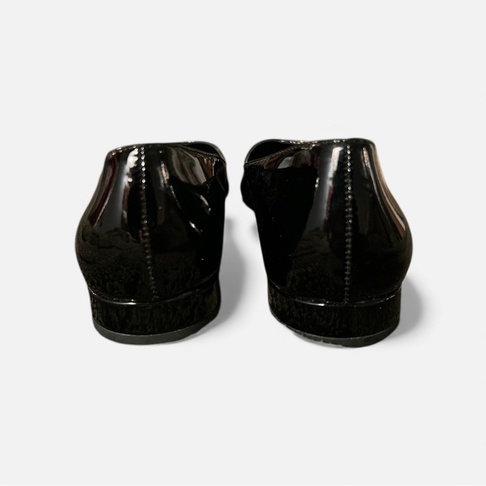Calvin Klein Arline Black Patent Leather Flats Size 8.5 - Picture 4 of 10